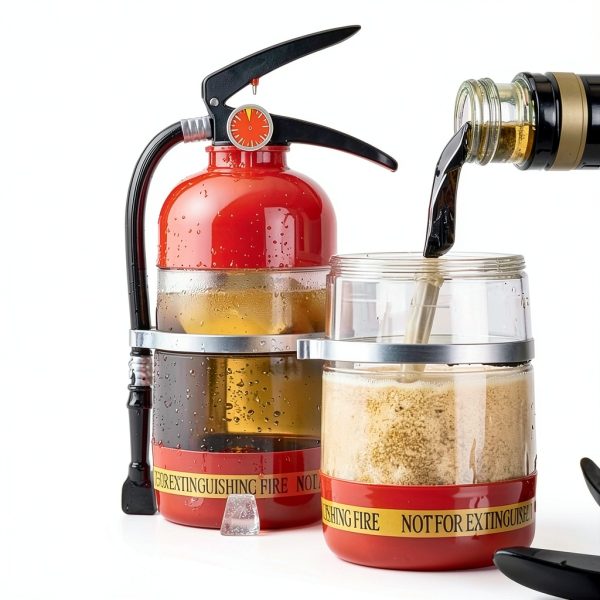 Pursua Liquor Dispenser Hand Pressure Design Red Modern-2