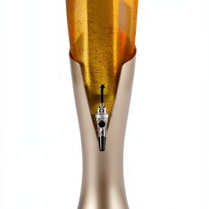 KeruRome Beer Dispenser Gold Modern Design Party Serving-0