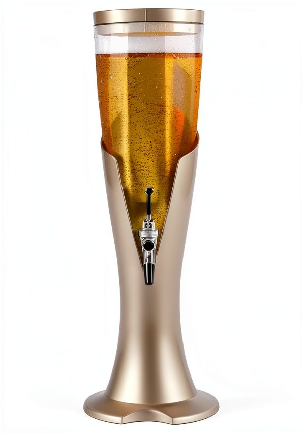 KeruRome Beer Dispenser Gold Modern Design Party Serving-0