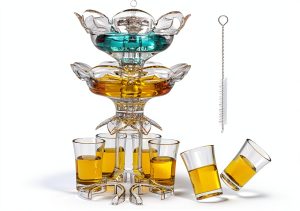 Plogging Acrylic Beer Dispenser with Shot Glasses and Holder-0