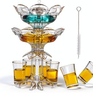 Plogging Acrylic Beer Dispenser with Shot Glasses and Holder-0