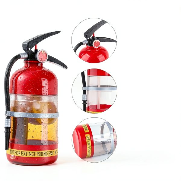 Pursua Liquor Dispenser Hand Pressure Design Red Modern-4
