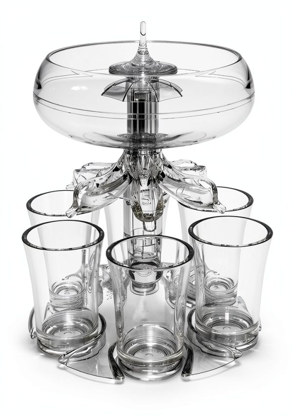 ALEVM00M Shot Glass Dispenser Clear Acrylic 6 Way Home Bar-3
