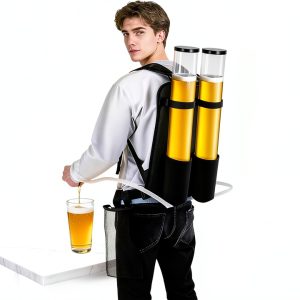 WIKZAMP Backpack Beer Dispenser 6L Acrylic Portable Beverage-0