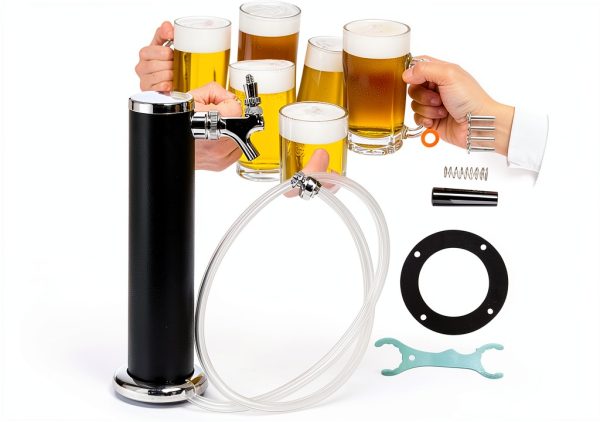 NINESHE Stainless Steel Beer Dispenser Commercial Cylinder-4