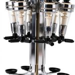 HURRISE 6 Bottle Liquor Dispenser Stainless Steel Modern-0
