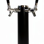 BEERGON Double Tap Beer Tower Stainless Steel Black Finish-0