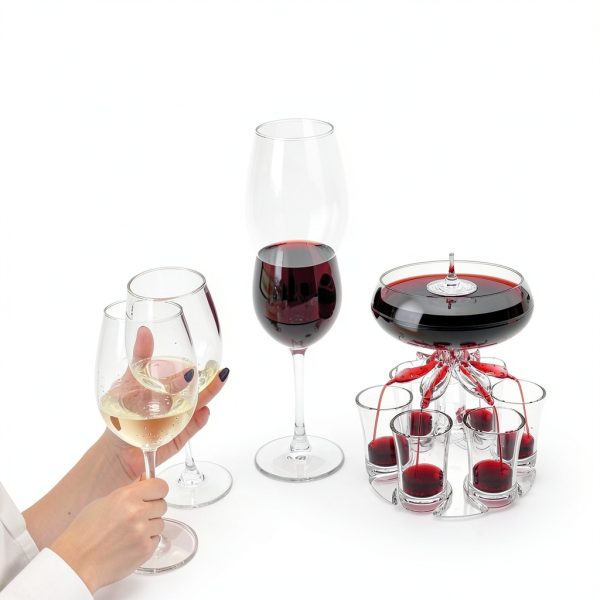 ALEVM00M Shot Glass Dispenser Clear Acrylic 6 Way Home Bar-5