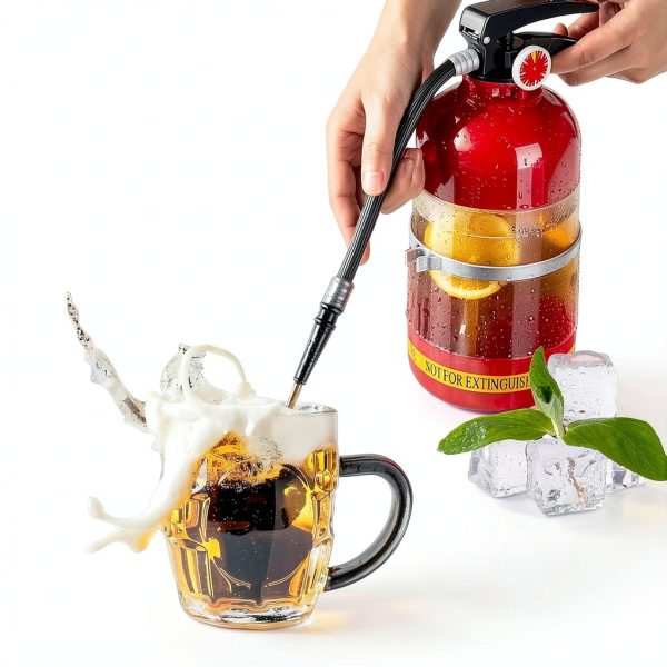 Pursua Liquor Dispenser Hand Pressure Design Red Modern-3