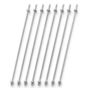 uxcell M4 Threaded Rods Hex Nuts Washers 18in Stainless Steel-0