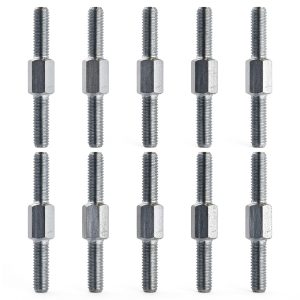 PATIKIL M5x40mm Threaded Stud Screw 304 Stainless Steel Hex Bolt-0