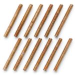 uxcell 12pcs Zinc Fully Threaded Rod 1/4-20 2in Steel for Furniture-0