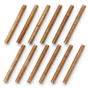 uxcell 12pcs Zinc Fully Threaded Rod 1/4-20 2in Steel for Furniture-0