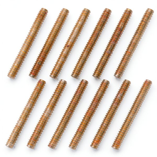 uxcell 12pcs Zinc Fully Threaded Rod 1/4-20 2in Steel for Furniture-0