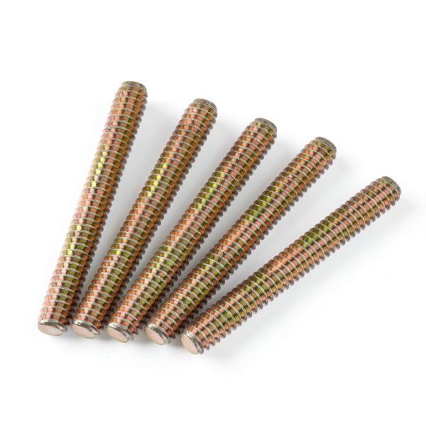 uxcell 12pcs Zinc Fully Threaded Rod 1/4-20 2in Steel for Furniture-2