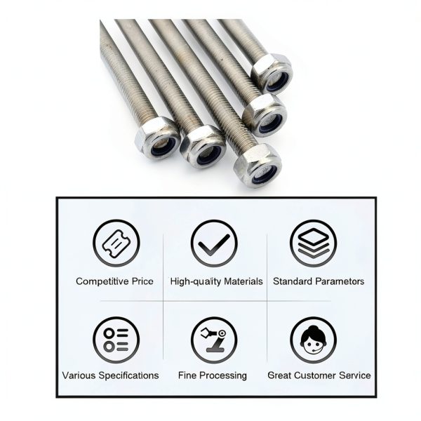M8x250mm Threaded Rod Studs 304 Stainless Steel 2 Pack STORMCUBE-4